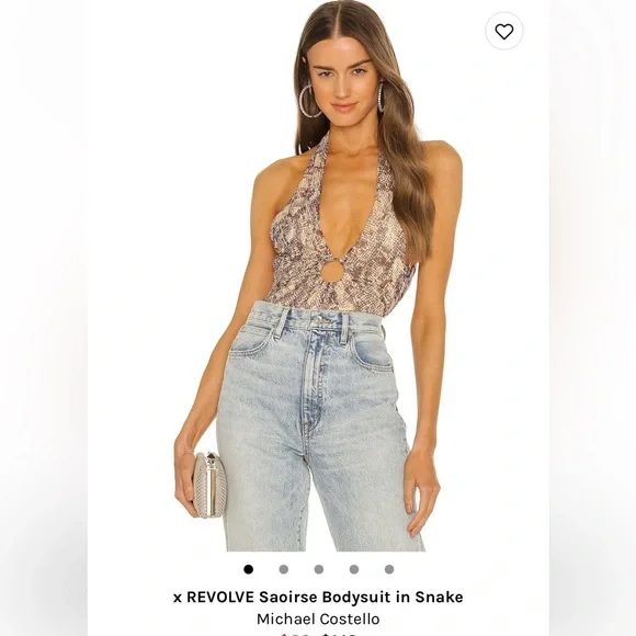 Michael Costello x Revolve Saoirse Snake Bodysuit - Picture 2 of 5